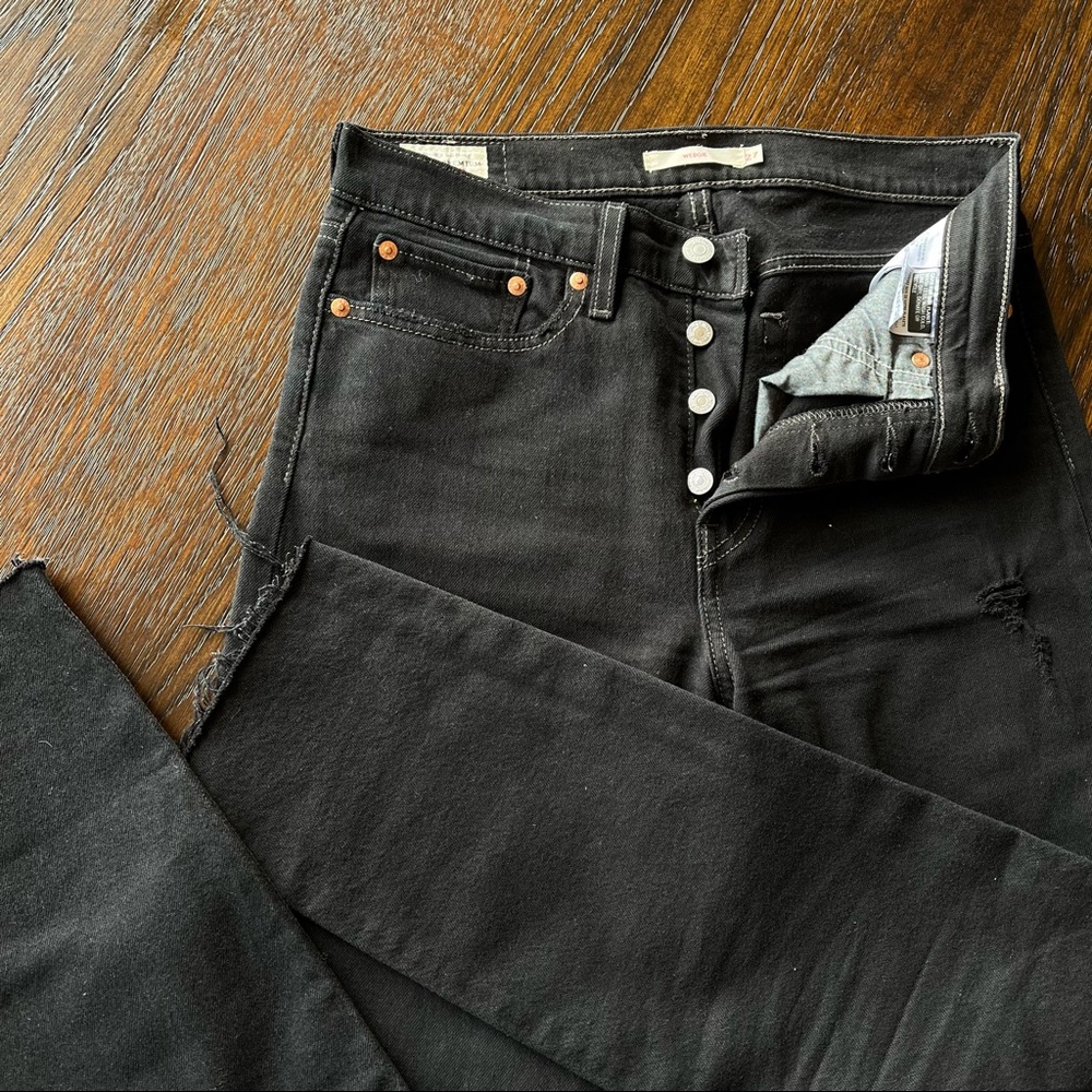 Levi High Rise Wedgie Jeans Black